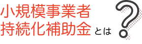 小規模事業者持続化補助金とは？