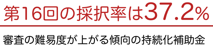 第16回の採択率は37.2%